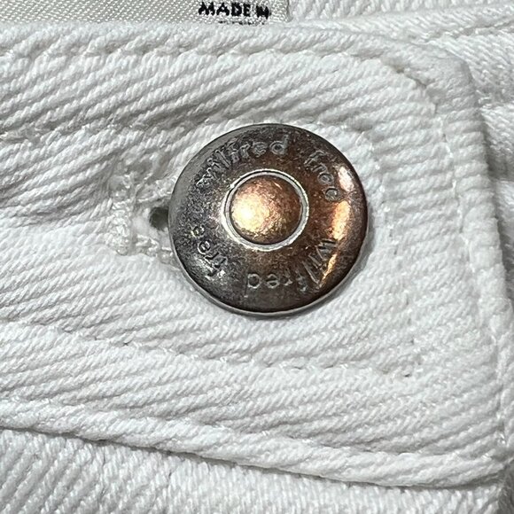 Wilfred Free Sz 10 White High Waist Wide Leg Straight Denim Jeans - Picture 3 of 15